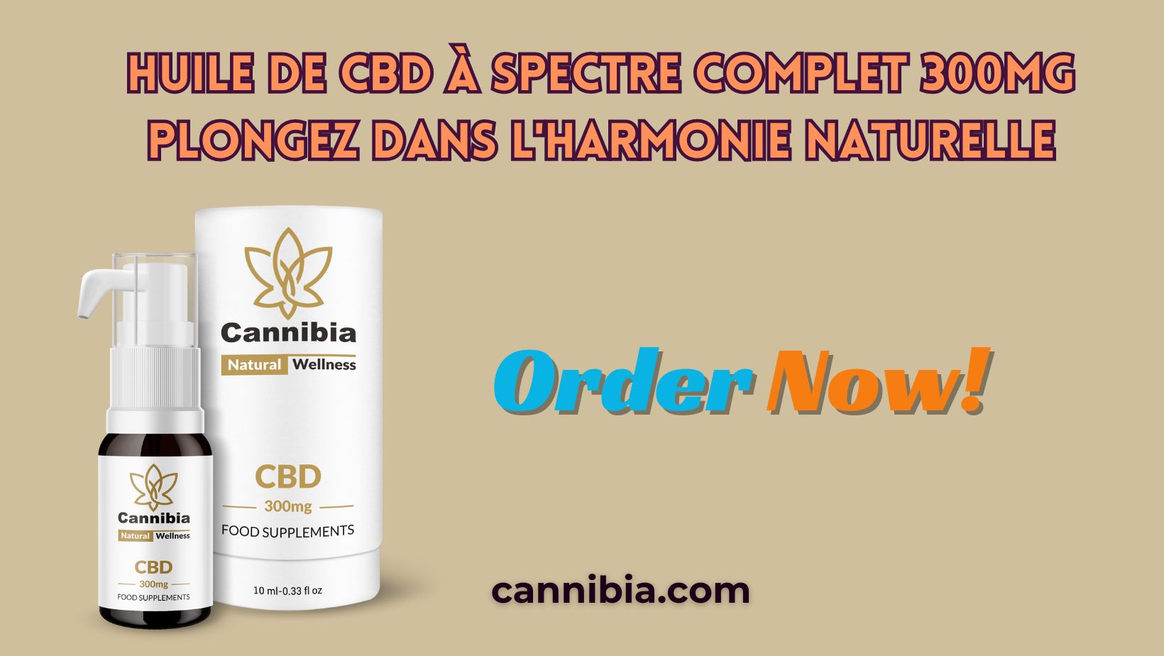 Huile de CBD à Spectre Complet 300MG Plongez dans l’Harmonie Naturelle